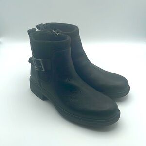 UGG - Harrison Moto Boot Waterproof Leather Boots - Black - 6.5